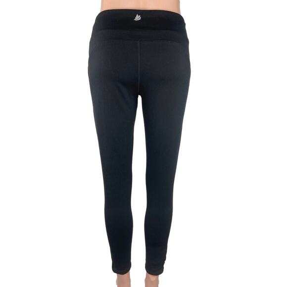 FREE2B Black Low Rise Pull On Stretch Cropped Skinny Casual Leggings Size M - Picture 3 of 5